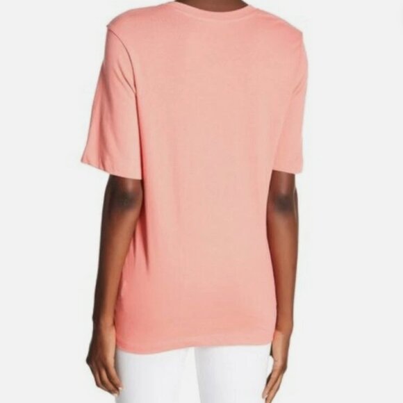 NWOT Everleigh Drawstring Crewneck Top Women's Size XS Coral Shirt Cute Beachy - Picture 2 of 6